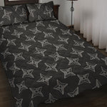 Ninja Weapon Pattern Print Quilt Bed Set