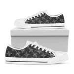 Ninja Weapon Pattern Print White Low Top Shoes