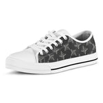 Ninja Weapon Pattern Print White Low Top Shoes
