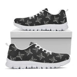 Ninja Weapon Pattern Print White Sneakers