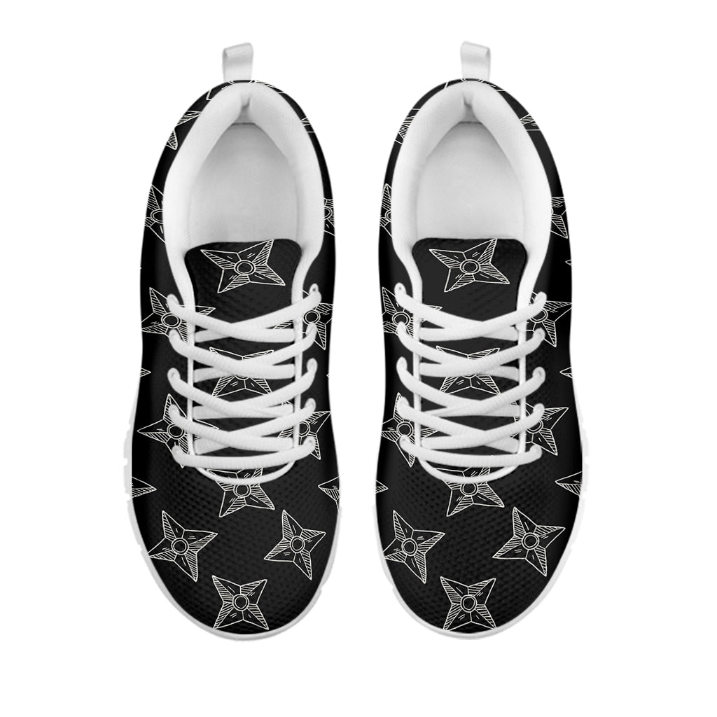 Ninja Weapon Pattern Print White Sneakers