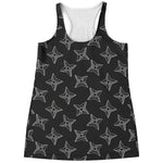 Ninja Weapon Pattern Print Women's Racerback Tank Top
