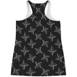 Ninja Weapon Pattern Print Women's Racerback Tank Top