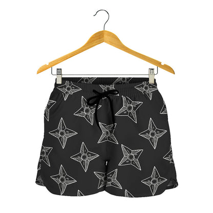 Ninja Weapon Pattern Print Women's Shorts