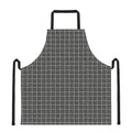 Noisy Windowpane Pattern Print Apron