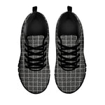 Noisy Windowpane Pattern Print Black Sneakers