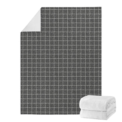 Noisy Windowpane Pattern Print Blanket