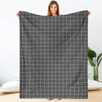 Noisy Windowpane Pattern Print Blanket