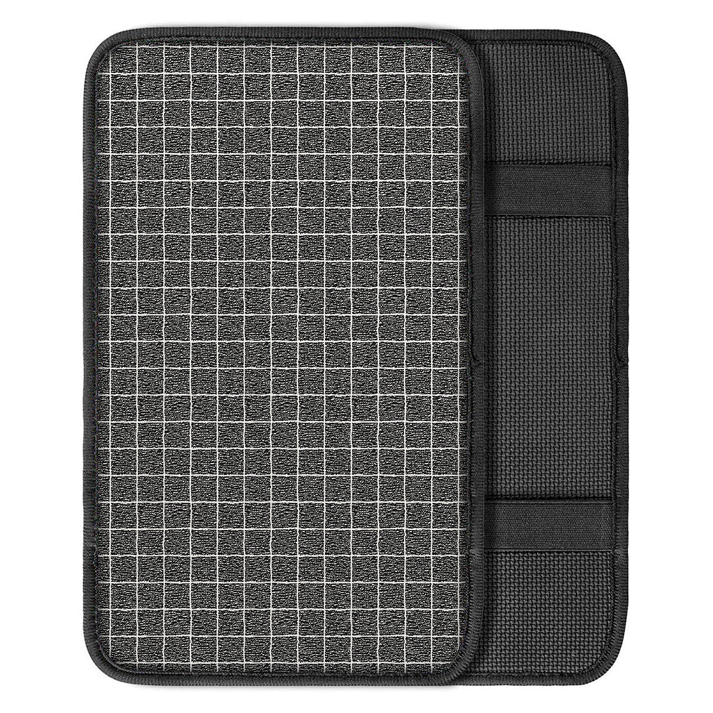 Noisy Windowpane Pattern Print Car Center Console Cover