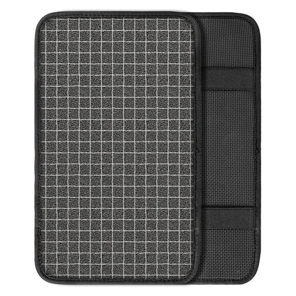 Noisy Windowpane Pattern Print Car Center Console Cover