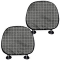 Noisy Windowpane Pattern Print Car Headrest Covers