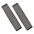 Noisy Windowpane Pattern Print Car Seat Belt Covers