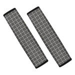 Noisy Windowpane Pattern Print Car Seat Belt Covers