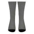 Noisy Windowpane Pattern Print Crew Socks