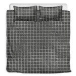 Noisy Windowpane Pattern Print Duvet Cover Bedding Set