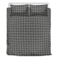 Noisy Windowpane Pattern Print Duvet Cover Bedding Set