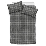 Noisy Windowpane Pattern Print Duvet Cover Bedding Set