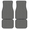 Noisy Windowpane Pattern Print Front and Back Car Floor Mats