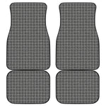 Noisy Windowpane Pattern Print Front and Back Car Floor Mats