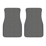 Noisy Windowpane Pattern Print Front Car Floor Mats