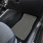 Noisy Windowpane Pattern Print Front Car Floor Mats