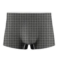 Noisy Windowpane Pattern Print Men's Boxer Briefs
