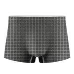 Noisy Windowpane Pattern Print Men's Boxer Briefs