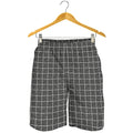 Noisy Windowpane Pattern Print Men's Shorts