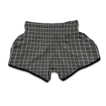 Noisy Windowpane Pattern Print Muay Thai Boxing Shorts