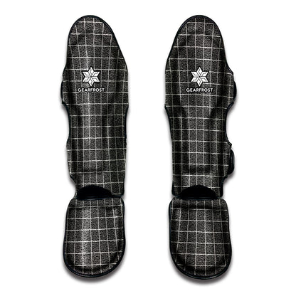 Noisy Windowpane Pattern Print Muay Thai Shin Guard