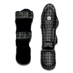Noisy Windowpane Pattern Print Muay Thai Shin Guard