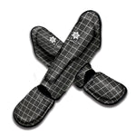 Noisy Windowpane Pattern Print Muay Thai Shin Guard