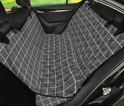 Noisy Windowpane Pattern Print Pet Car Back Seat Cover