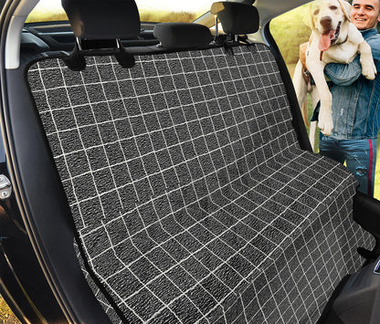 Noisy Windowpane Pattern Print Pet Car Back Seat Cover