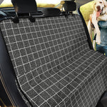 Noisy Windowpane Pattern Print Pet Car Back Seat Cover