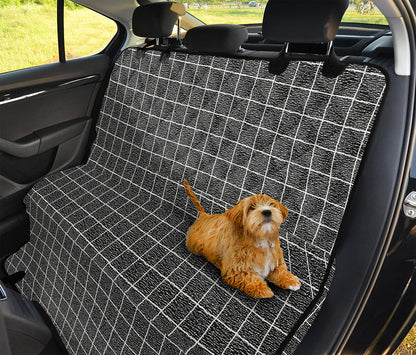 Noisy Windowpane Pattern Print Pet Car Back Seat Cover