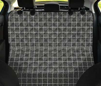 Noisy Windowpane Pattern Print Pet Car Back Seat Cover