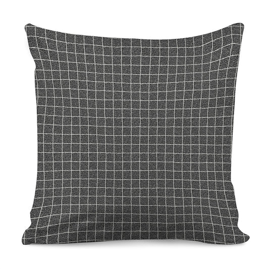 Noisy Windowpane Pattern Print Pillow Cover