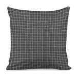 Noisy Windowpane Pattern Print Pillow Cover