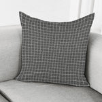 Noisy Windowpane Pattern Print Pillow Cover