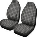 Noisy Windowpane Pattern Print Universal Fit Car Seat Covers