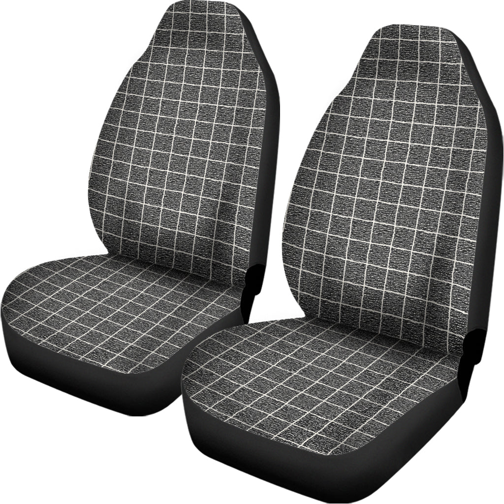 Noisy Windowpane Pattern Print Universal Fit Car Seat Covers
