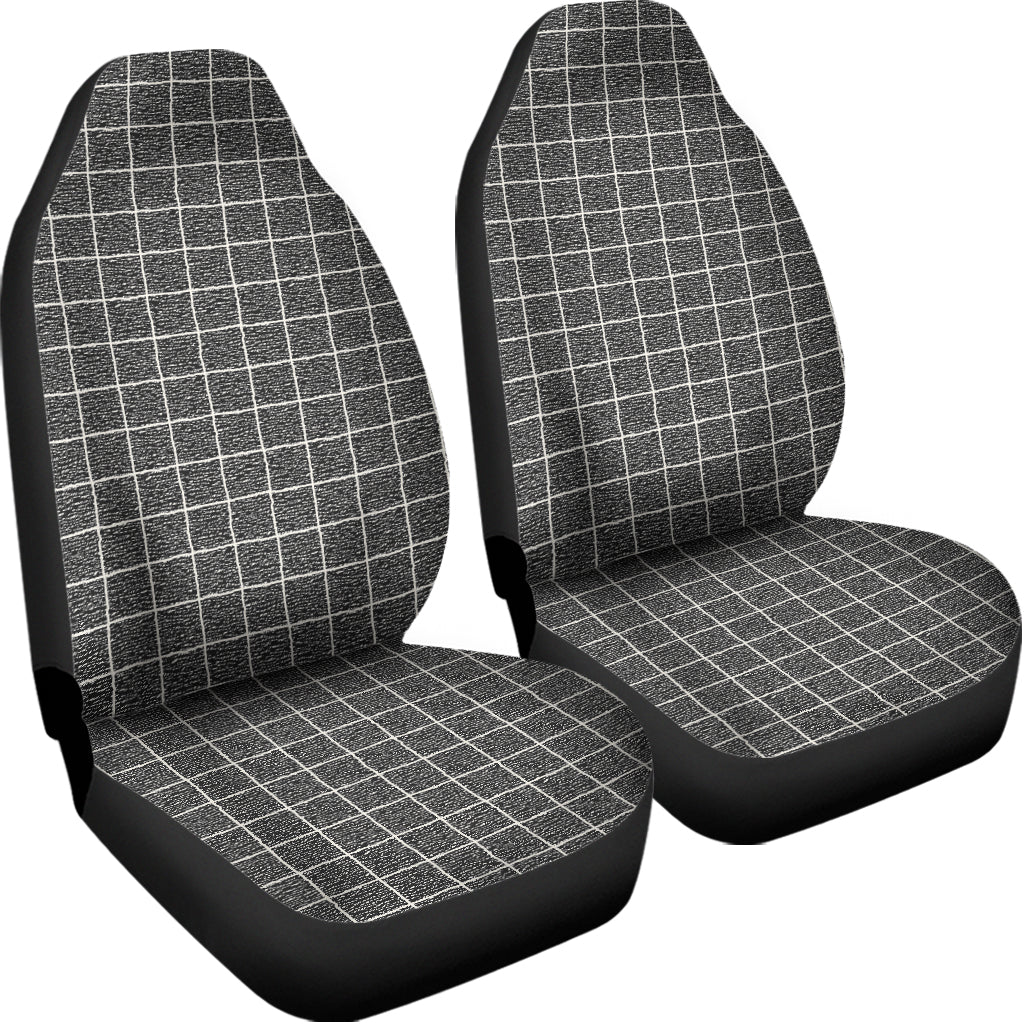 Noisy Windowpane Pattern Print Universal Fit Car Seat Covers