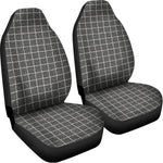 Noisy Windowpane Pattern Print Universal Fit Car Seat Covers