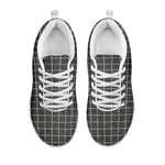 Noisy Windowpane Pattern Print White Sneakers