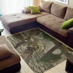 Oak Tree Hunting Camouflage Print Area Rug