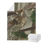 Oak Tree Hunting Camouflage Print Blanket