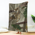 Oak Tree Hunting Camouflage Print Blanket