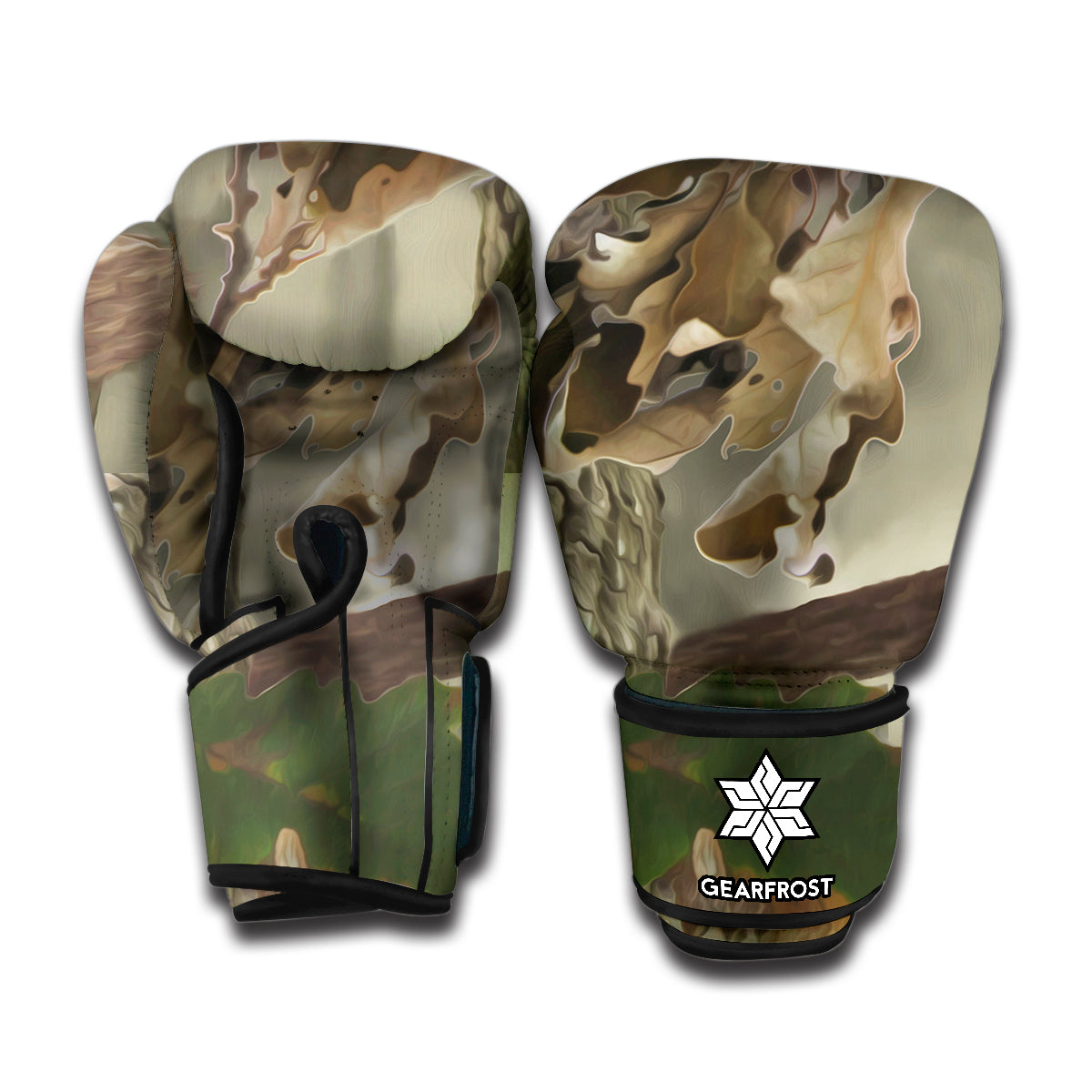 Oak Tree Hunting Camouflage Print Boxing Gloves