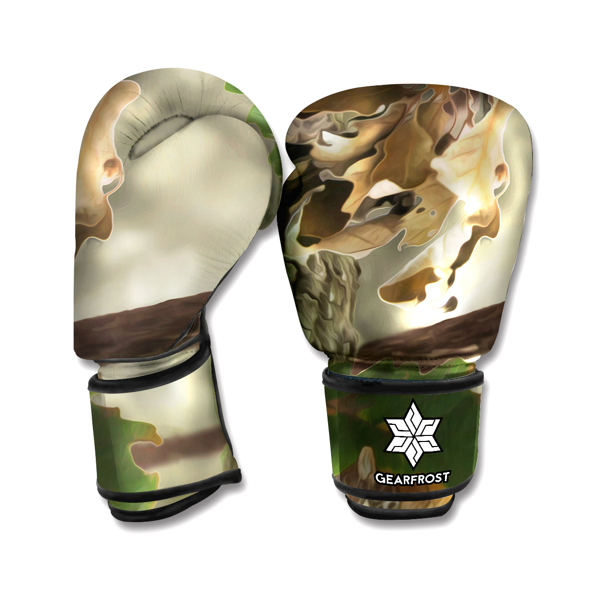 Oak Tree Hunting Camouflage Print Boxing Gloves